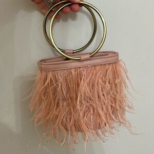 Anthropologie feather clutch